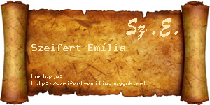 Szeifert Emília névjegykártya
